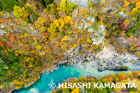 鬼怒川　ドローン撮影　栃木県　11月