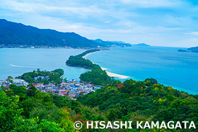 天橋立 湾口砂州 日本三景 天橋立 ビューランドから撮影　京都府　10月