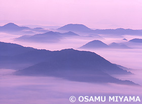 銀泉台　朝霧　北海道　9月