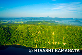 摩周湖 空撮 カルデラ湖 ドローン撮影 北海道 7月