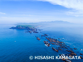 襟裳岬　襟裳岬灯台　海岸線　ドローン撮影　北海道　7月