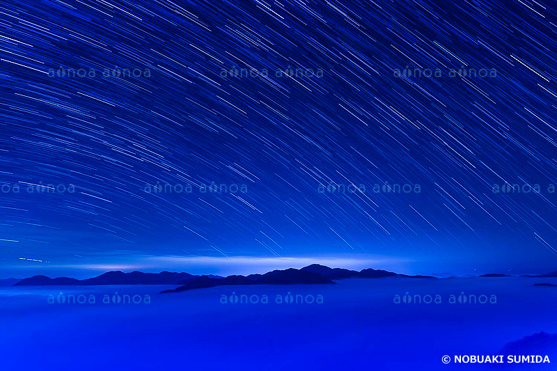 雲海と星の流れ　広島県
